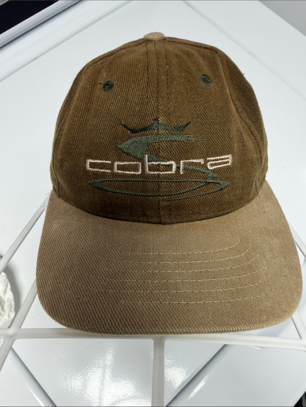 Brown Two-Tone Canvas Cap